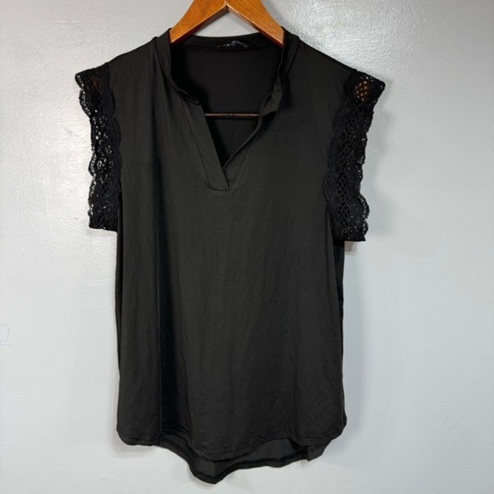 Love U Dear Flounce Sleeve Blouse Top sz XL NWOT # D757